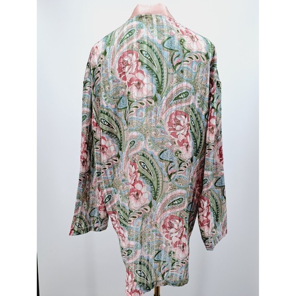 Vintage Gold Tag Victoria Secret Button Down Floral Tunic Night Dress Top Large - Picture 3 of 7